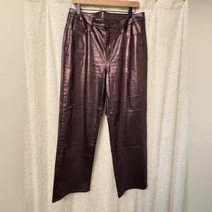 Metallic Brown Pants